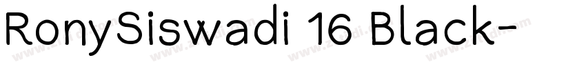 RonySiswadi 16 Black字体转换